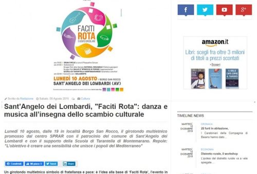 Sant’Angelo dei Lombardi, “Faciti Rota”: danza e musica all’insegna dello scambio culturale