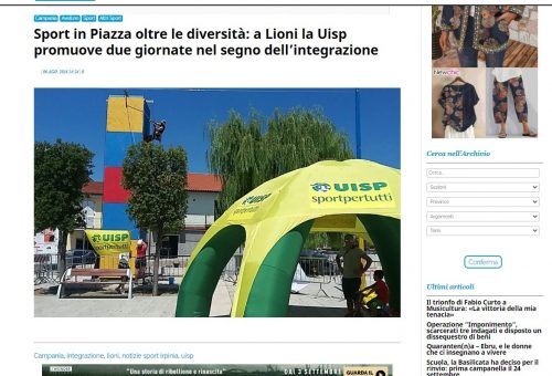 Sport in Piazza oltre le diversità: a Lioni la Uisp promuove due giornate nel segno dell’integrazione