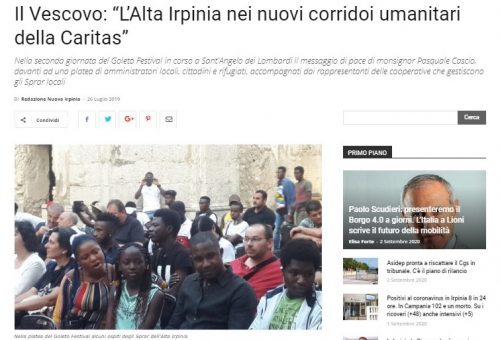 Il Vescovo: “L’Alta Irpinia nei nuovi corridoi umanitari della Caritas”