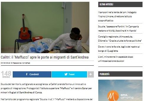 Calitri: il ‘Maffucci’ apre le porte ai migranti di Sant’Andrea